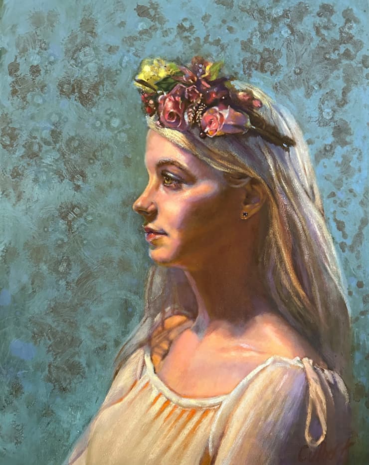 Girl with Flowers in Her Hair